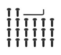 PATIKIL 1/4-20 x 1 Inch Flat Head Socket Cap Screws, 20 Pcs Flat Countersunk Bolts Hex Socket Drive Machine Screws UNC Coarse Full Thread Black Oxide Grade 10.9 with Hex Spanner
