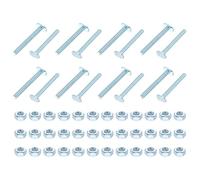 PATIKIL 1/4"-20 x 2-1/2" T Track Bolts, 16 Pack T Slot Bolts Universal with 24 Pack 1/4" Hex nuts for Woodworking Jigs Fixture Accessories Hardware, Silver