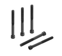 PATIKIL 1/4"-20 x 2-3/4 Socket Head Cap Screws Bolts, 10Pcs Carbon Steel Hex Head Metric Screws for Door Road Bicycle Mountain Bike Auto Ship Communication Equipment, Black