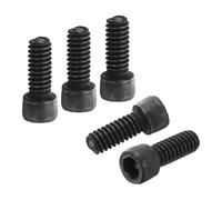 PATIKIL 1/4"-20 x 5/8 Socket Head Cap Screws Bolts, 50Pcs Carbon Steel Hex Head Metric Screws for Door Road Bicycle Mountain Bike Auto Ship Communication Equipment, Black