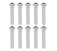 PATIKIL 1/4-20x1-1/2" Button Head Socket Cap Screws, 10 Pcs 304 Stainless Steel 18-8 Socket Cap Screw Bolts Allen Hex Drive Full Thread Fine Thread UNC
