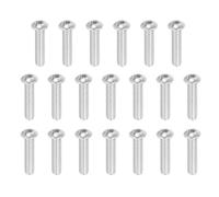 PATIKIL 1/4-20x1-1/4" Button Head Socket Cap Screws, 20 Pcs 304 Stainless Steel 18-8 Socket Cap Screw Bolts Allen Hex Drive Full Thread Fine Thread UNC