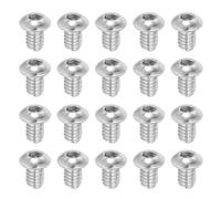 PATIKIL 1/4-20x3/8" Button Head Socket Cap Screws, 20 Pcs 304 Stainless Steel 18-8 Socket Cap Screw Bolts Allen Hex Drive Full Thread Fine Thread UNC