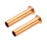PATIKIL 1/4" (6.35mm) OD Copper Flare Tube Fitting, 4pcs Straight Copper Coupling Welding Joint Pipe Fitting for HVAC Refrigeration Plumbing 29mm