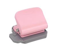 PATIKIL 1/4" 6 Hole Paper Punch, Metal Hole Puncher 5 Sheet Punch Capacity Loose Leaf Paper Puncher Circle Punch for Office and Home Supplies, Pink