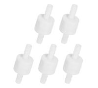PATIKIL 1/4" Barb Hose One Way Inline Check Valve, 5 Pcs Plastic Non Return Water Stops Ozone Resistance Valve for Aquarium Garden Fuel Oil Air Gas, White