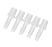 PATIKIL 1/4" Barb x 1/4" G Male Connector, 5 Pcs Plastic Hose Barb Fitting Industrial Hose Barb to Pipe Fitting Connect for Water Liquid Air Fuel