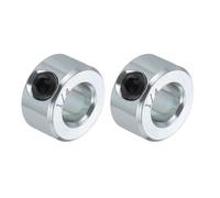 PATIKIL 1/4" Bore Axle Shaft Collars, 2Pcs Carbon Steel Screw Shaft Collars for Wheelbarrow Industry Machine Tools Agricultural Implements, Silver