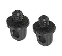 PATIKIL 1/4" Camera Neck Strap Screw Holder, 2 Pack Quick Install Camera Screws with Rubber Washer for Wrist Shoulder Strap Sling, Black