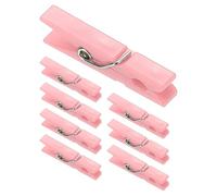 PATIKIL 1.4" Colored Clothes Pins, 100Pcs Mini Colorful Plastic Clothes Clips Strong Grip Photo Clips for Pictures Hanging Clothes Decorative Crafts, Pink