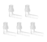 PATIKIL 1/4" G x 3/8" Hose Barb Fitting L Elbow Fittings, 5 Pcs Plastic Barbed Pipe Connector Joint Splicer Mender Adapter Union for Gas Fuel Liquid Air