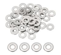 PATIKIL 1/4" ID x 5/8" OD Stainless Steel Flat Washers, 50 Pcs Round Metal Washer Small Spacer for Screws Bolts Nuts Assortment
