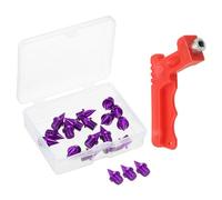 PATIKIL 1/4 Inch Track Shoe Spikes, 16 Pack Cross Country Spikes Running Shoes Replacement Spikes Nails with Spike Wrench for Plastic Track Short Running Jumping Sprint Sport, Purple