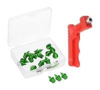 PATIKIL 1/4 Inch Track Shoe Spikes, 16 Pack Cross Country Spikes Running Shoes Replacement Spikes Nails with Spike Wrench for Plastic Track Short Running Jumping Sprint Sport, Green