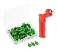 PATIKIL 1/4 Inch Track Shoe Spikes, 50 Pack Cross Country Spikes Running Shoes Replacement Spikes Nails with Spike Wrench for Plastic Track Short Running Jumping Sprint Sport, Green