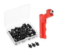 PATIKIL 1/4 Inch Track Shoe Spikes, 50 Pack Cross Country Spikes Running Shoes Replacement Spikes Nails with Spike Wrench for Plastic Track Short Running Jumping Sprint Sport, Black