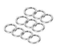 PATIKIL 1.4" Metal O Rings, 10 Pcs 304 Stainless Steel O-Ring Heavy Smooth Round Rings for Macrame, DIY Craft, Hardware, Keychain, Belt, Dog Leash, 4mmx35mm