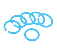 PATIKIL 1.4" OD 1.1" ID Loose Leaf Rings, 50 Pack Binder Ring Plastic for Book DIY Scrapbook Notebook Photo Album, Blue