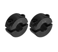 PATIKIL 1/4" OD 11/16" Bore Double Split Shaft Collar, 2Pcs Carbon Steel Clamp-On Screw Collar for Drive Shafts Agricultural Implements Machine Tools, Black