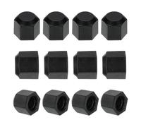 PATIKIL 1/4" Plastic Flare Cap, 7/16-20UNF Female Thread 6Pcs 45 Degree SAE Flare Tube Fitting Valve Cap Plug Stop for Air Conditioner Pipe Gas Line Hydraulic, Black