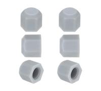 PATIKIL 1/4" Plastic Flare Cap, 7/16-20UNF Female Thread 6Pcs 45 Degree SAE Flare Tube Fitting Valve Cap Plug Stop for Air Conditioner Pipe Gas Line Hydraulic, Gray