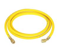 PATIKIL 1/4 SAE Refrigerant Charging Hose, 8ft 500 PSI 2500 PSI Manifold Gauge Hose with AC Adapters for Air Conditioner HVAC Refrigeration, Yellow