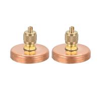 PATIKIL 1/4" SAE Service Access Valve, 1 3/8" ID Copper Pipe End Cap with Valve Core Remover for Vacuum System Refrigerator HVAC Refrigeration, 2 Pack