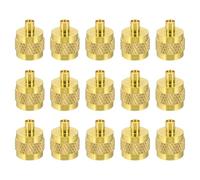 PATIKIL 1/4" SAE Service Access Valve Caps, 15 Pack Refrigeration Service Valve Cap Valve Core Remover with Rubber Seal for HVAC AC System