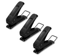 PATIKIL 1/4" Single Hole Punch, 3Pcs Handheld Heavy Duty Hole Puncher Press Metal Paper Puncher for Tag DIY Craft Scrapbook Ticket, Black
