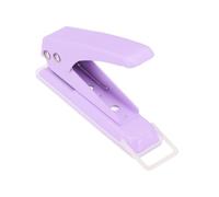 PATIKIL 1/4" Single Hole Punch, Handheld Heavy Duty Hole Puncher 20 Sheet Punch Capacity Press Metal Paper Puncher for Tag DIY Craft Scrapbook Ticket, Purple