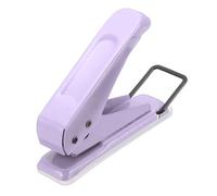 PATIKIL 1/4" Single Hole Punch, Handheld Heavy Duty Hole Puncher Press Metal Paper Puncher for Tag DIY Craft Scrapbook Ticket, Purple