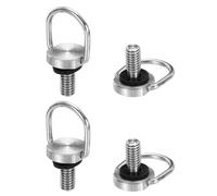 PATIKIL 1/4" Stainless Steel D Ring Screw, 4Pcs Ring Camera Screws Fixing Screw for Tripod DSLR Cameras Shoulder Straps Wrist Strap Sling, Silver