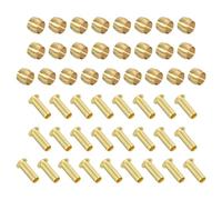 PATIKIL 1/4" Tube ID Compression Assortment Kit, 15 Set Brass Compression Sleeve Ferrule & Insert for Water Oil Air Pipe