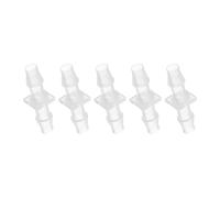 PATIKIL 1/4" x 1/4" Plastic Hose Barb Fitting, 5 Pcs Thru-Bulk Pipe Connectors Barbed Splicer Mender Joint Adapter Union for Aquarium Fuel Gas Liquid Air