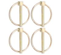 PATIKIL 1/4 x 1.65" Linch Pin, 4 Pcs Lynch Pin Assortment Kit Shaft Lock Pin Clips Hardware Pins with Ring for Farm Tractor Trailer Carriages (6x42mm)