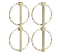 PATIKIL 1/4 x 1.97" Linch Pin, 4 Pcs Lynch Pin Assortment Kit Shaft Lock Pin Clips Hardware Pins with Ring for Farm Tractor Trailer Carriages (6x50mm)