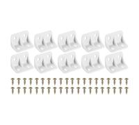 PATIKIL 1.4"x0.9"x0.9" Plastic Corner Braces, 30 Pcs L-Shape Shelf Support Corner Brace Nylon Angle Brackets for Drawer Shelves Cabinet Repair Fixing, White