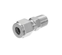 PATIKIL 1/4NPT x 8mm 304 Stainless Steel Compression Tube Fitting, Double Ferrules Compression Tube Fitting Straight Adapter Connect