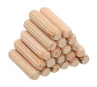 PATIKIL 1/4x1 Wooden Dowel Pins, 100Pack Wood Dried Fluted and Beveled Variety Bucket for DIY Crafts and Home Decor