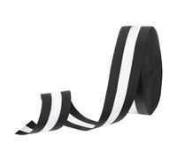 PATIKIL 1-5/8" Black White Striped Grosgrain Ribbon, 25 Yard Polyester Fabric Stripe Craft Ribbon Double Faced Design for Bow Gift Wrapping DIY Making Garment Christmas Decorations
