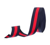 PATIKIL 1-5/8" Navy Red Striped Grosgrain Ribbon, 25 Yard Polyester Fabric Stripe Craft Ribbon Double Faced Design for Bow Gift Wrapping DIY Making Garment Christmas Decorations