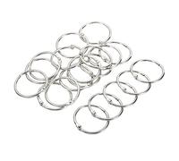 PATIKIL 1.5" Dia Binder Rings, 20 Pack Detachable Metal Book Loose Leaf Rings for Index Cards Scrapbooks Word Cards, Silver Tone
