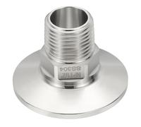 PATIKIL 1.5 in TC Tri Clamps Adaptor, 1pcs Tri Clamps Fittings to NPT 1/2 Male Thread Adaptor Hexagonal Sanitary 304 Stainless Steel for Food Beverage Equipment, 50.5mm Ferrule