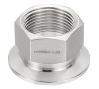 PATIKIL 1.5 in TC Tri Clamps Adaptor, 1pcs Tri Clamps Fittings to NPT 1 Female Thread Adaptor Hexagonal Sanitary 304 Stainless Steel for Food Beverage Equipment, 50.5mm Ferrule