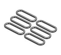 PATIKIL 1.5 Inch Metal Oval Ring Buckle, 6 Pack Adjustable Buckle Loops Non Welded Strap Fastener for Backpack Bag Belt, Black