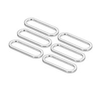 PATIKIL 1.5 Inch Metal Oval Ring Buckle, 6 Pack Adjustable Buckle Loops Non Welded Strap Fastener for Backpack Bag Belt, Silver