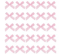 PATIKIL 1.5 Inch Mini Satin Ribbon Bows, 100 Pcs Bowknot Flowers DIY Craft Ribbon Bow Appliques for Gifts Sewing Scrapbooking Decor Wedding Graduation, Pink