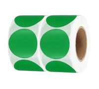 PATIKIL 1.5 Inch Round Thermal Label Stickers, 2Rolls/Total 1000Pcs Circle Direct Thermal Sticker Labels Self-Adhesive Thermal Printer Stickers for Business Classroom Office, Green