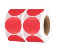 PATIKIL 1.5 Inch Round Thermal Label Stickers, 2Rolls/Total 1000Pcs Circle Direct Thermal Sticker Labels Self-Adhesive Thermal Printer Stickers for Business Classroom Office, Red