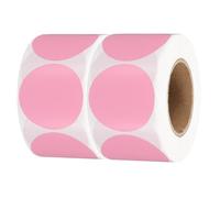 PATIKIL 1.5 Inch Round Thermal Label Stickers, 2Rolls/Total 1000Pcs Circle Direct Thermal Sticker Labels Self-Adhesive Thermal Printer Stickers for Business Classroom Office, Pink